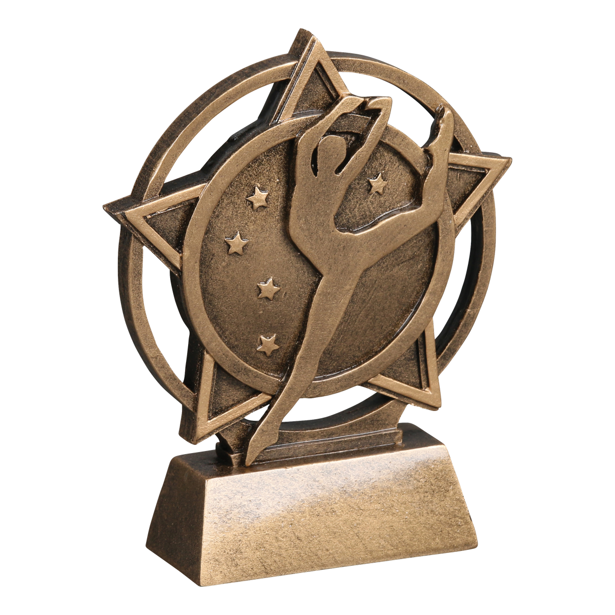 Orbit dance trophy shown from the right