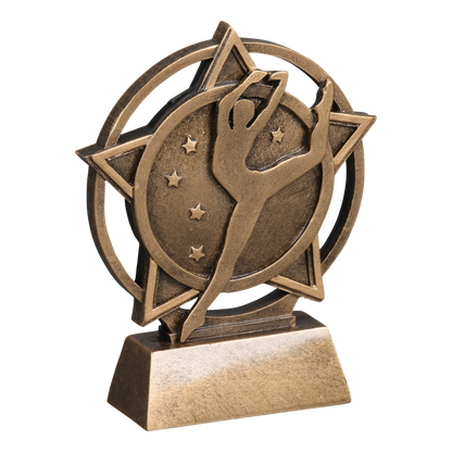 Orbit dance trophy shown from the right