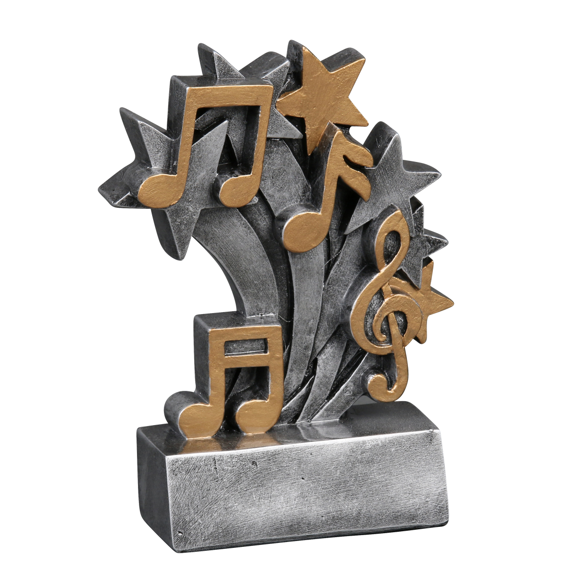 Star Blast music trophy shown from the right