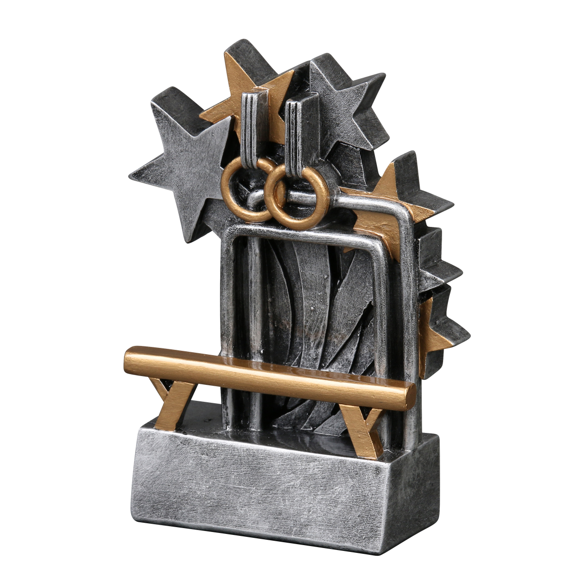 Star Blast gymnastics trophy shown from the left