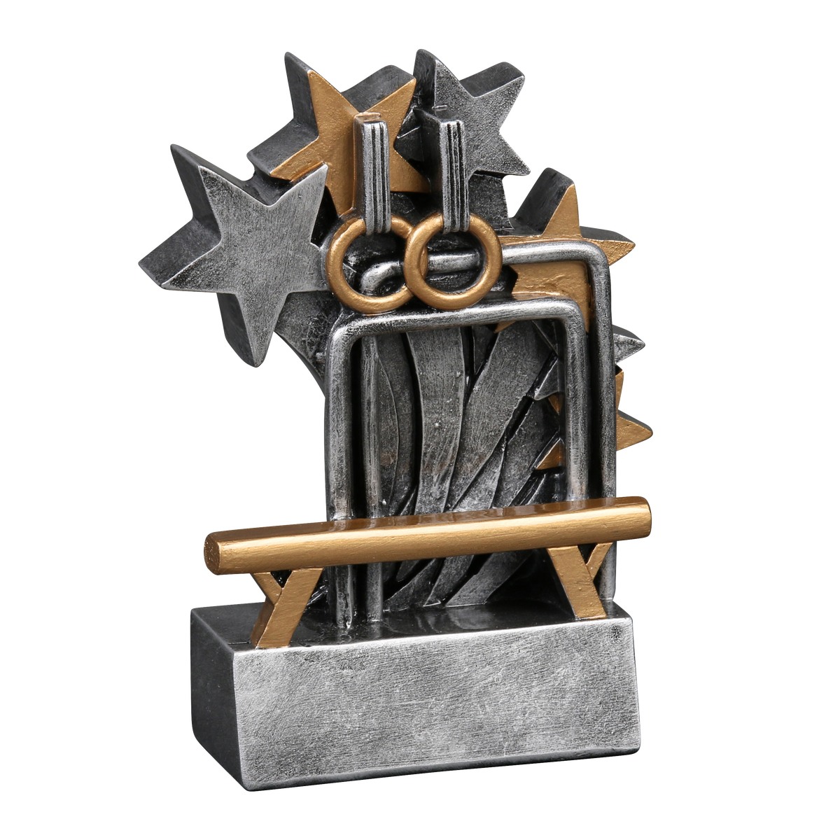 Star Blast gymnastics trophy shown from the right