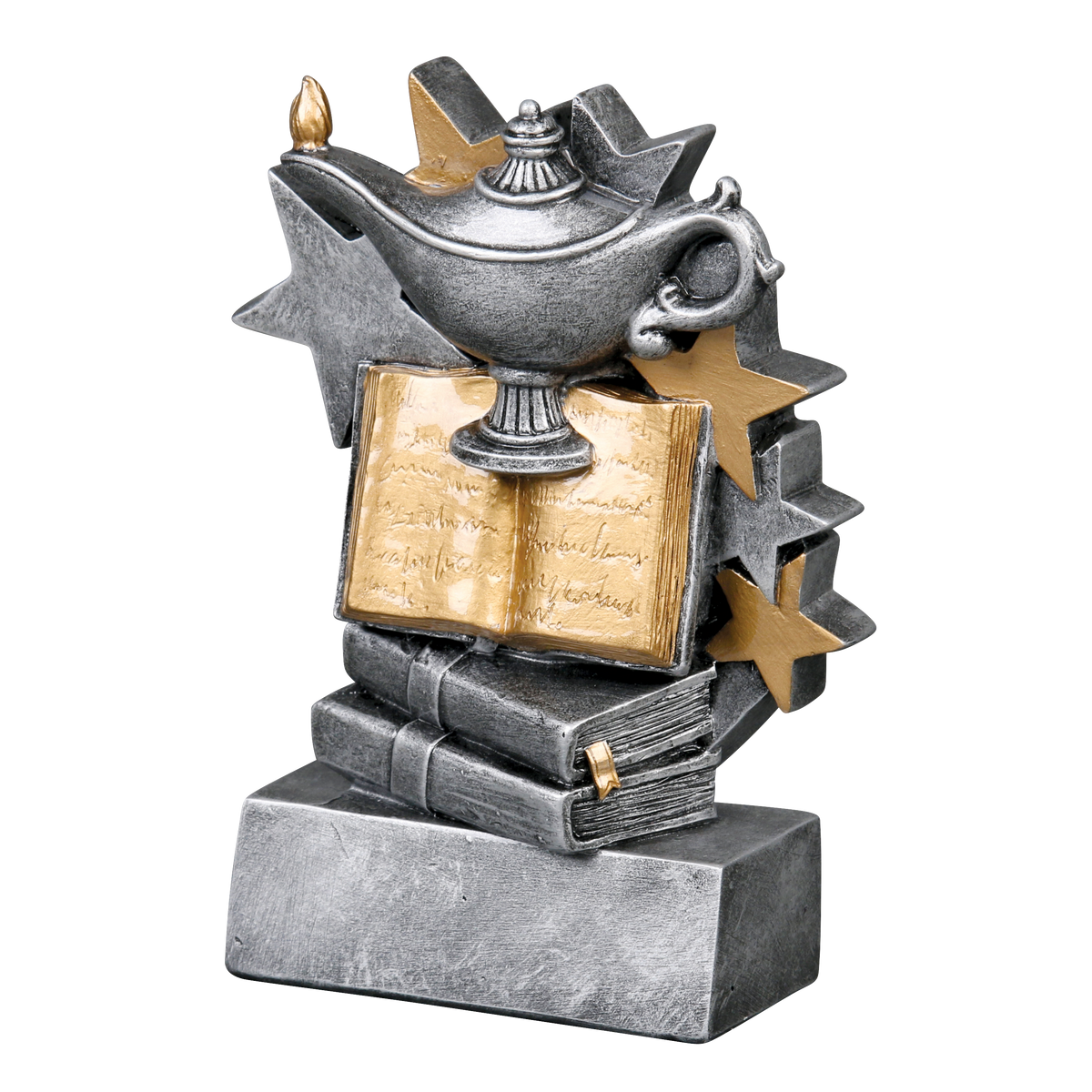 Star Blast academic trophy shown from the left