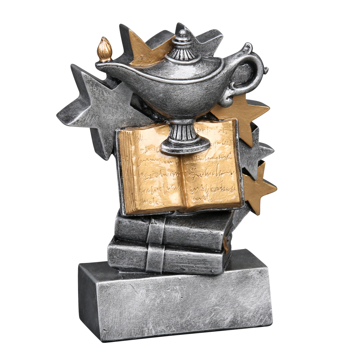 Star Blast academic trophy shown from the right