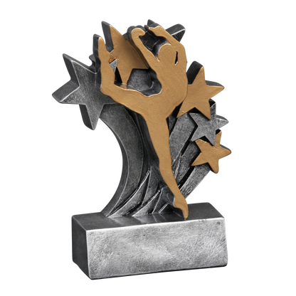 Star Blast dance trophy shown from the right