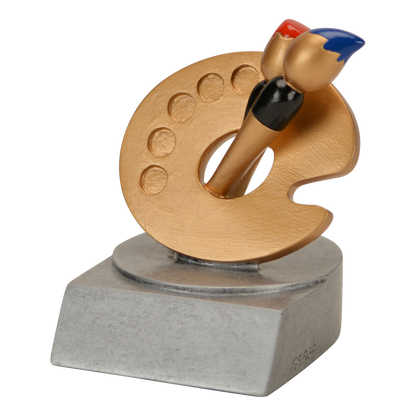 Art color trophy shown from the right