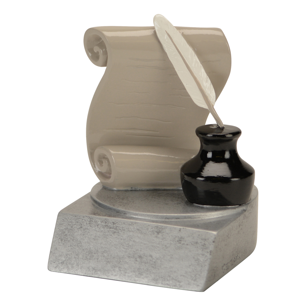 Reading and writing color trophy shown from the right