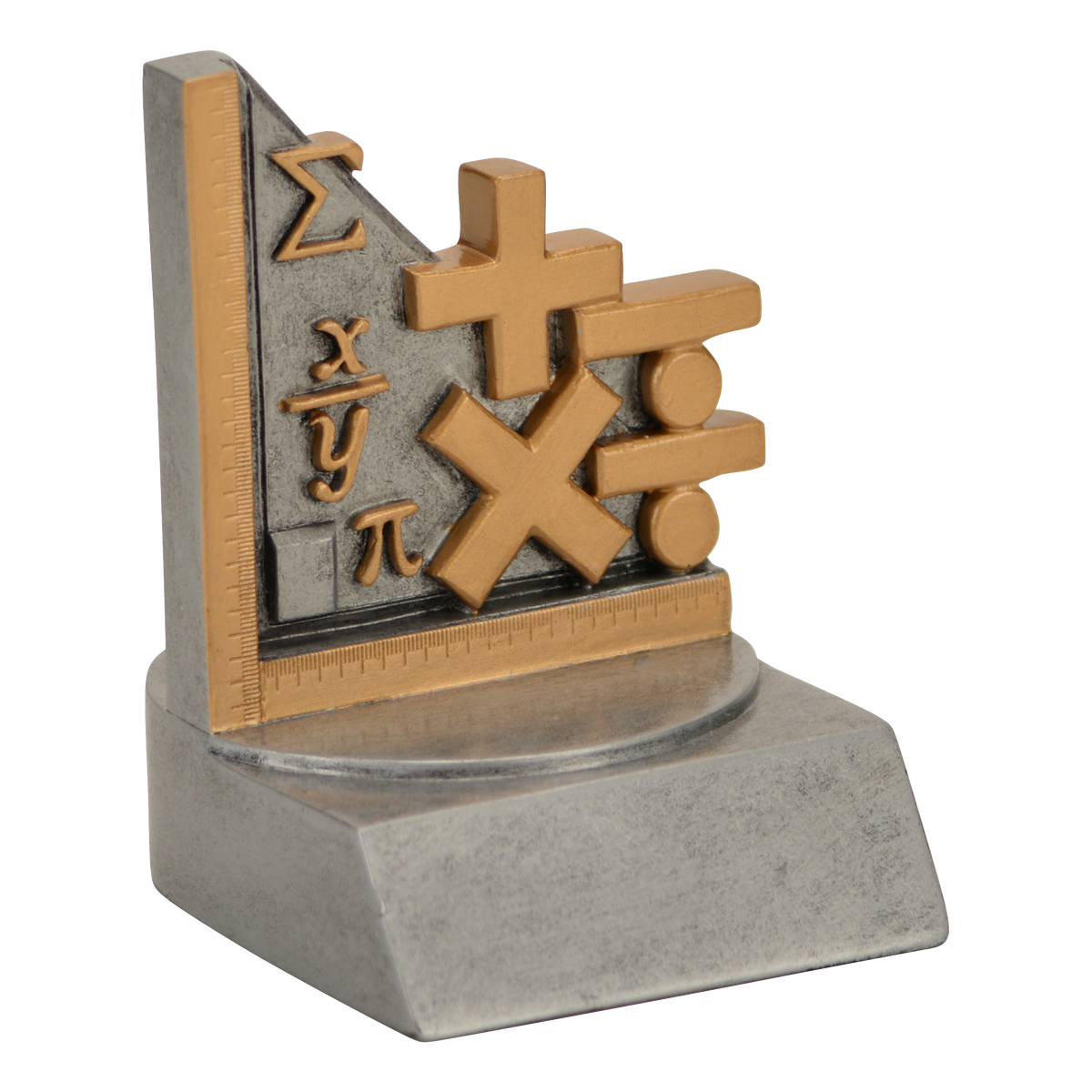 Math color trophy shown from the left