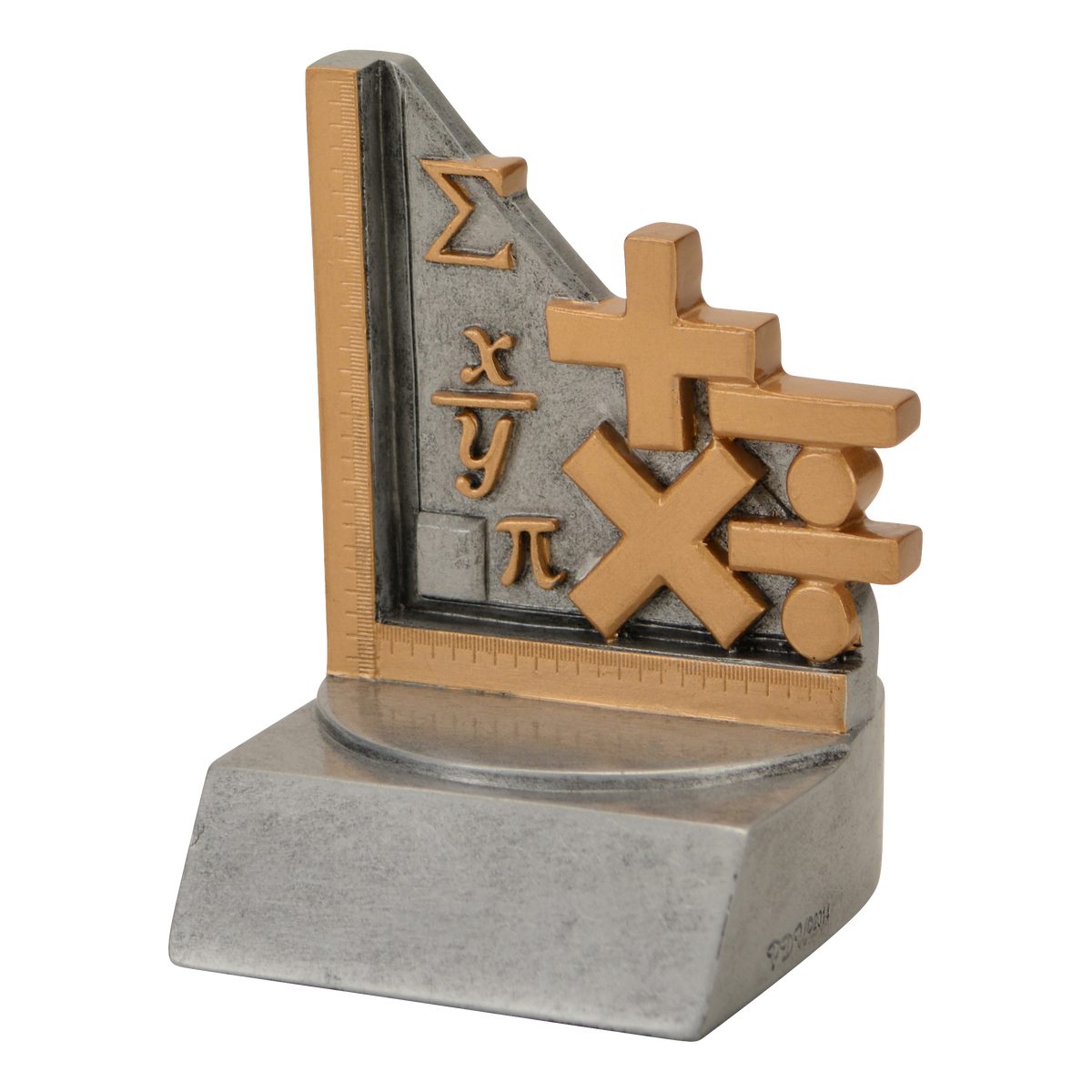 Math color trophy shown from the right