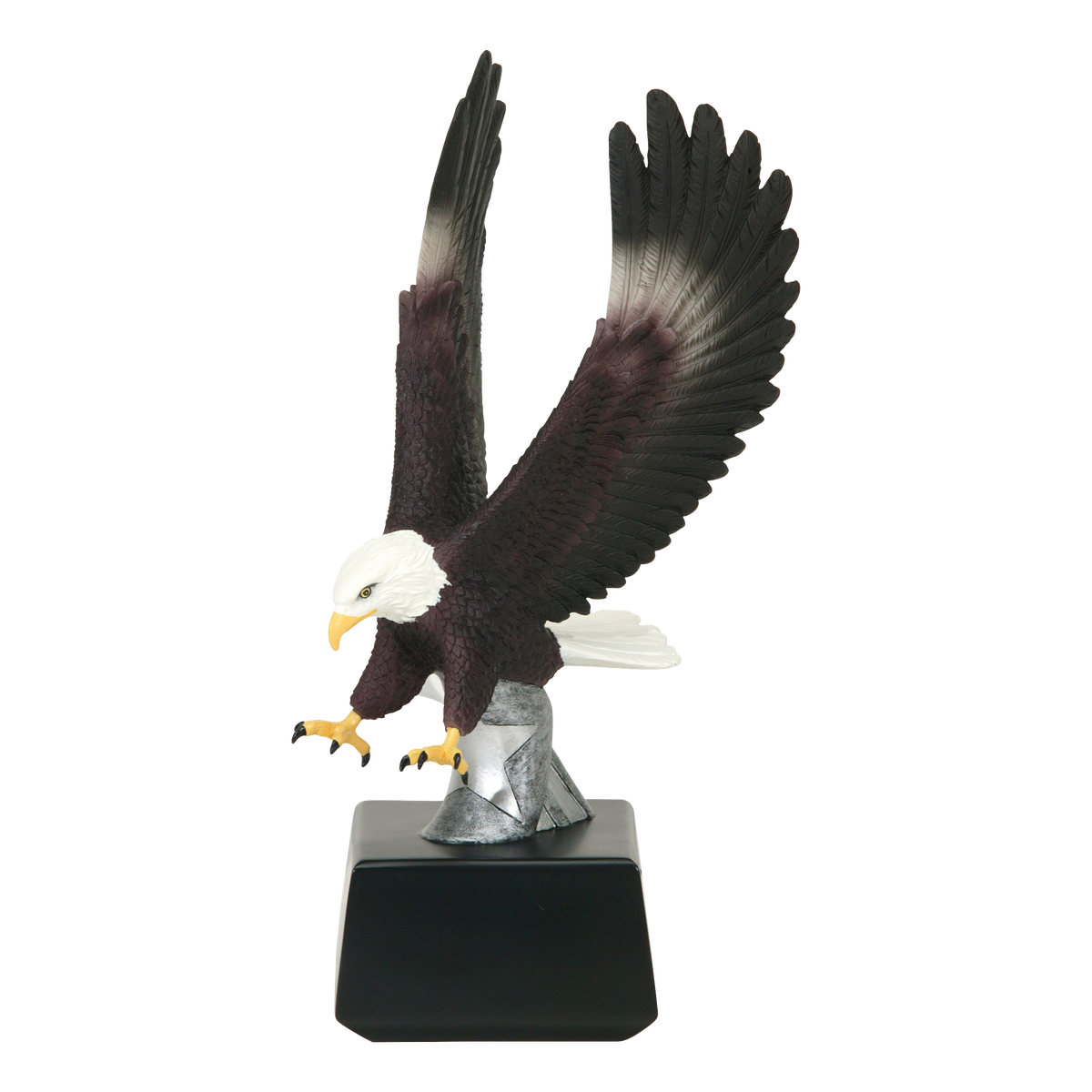 Ten inch strike eagle award in cast resin, shown from the front