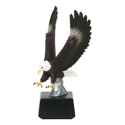 Ten inch strike eagle award in cast resin, shown from the front