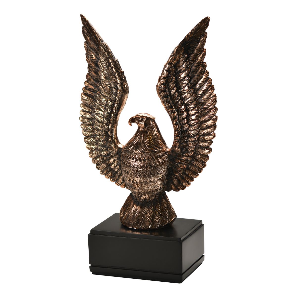 Traditional spread-wing eagle award in cast resin, 10 inch size, shown against a plain background