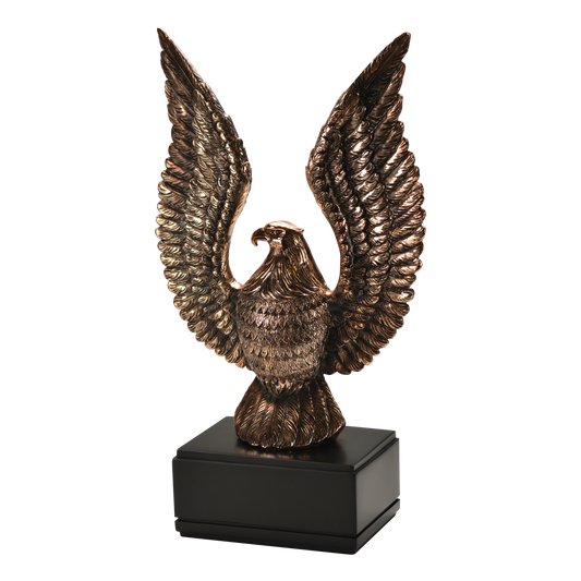 Traditional spread-wing eagle award in cast resin, 10 inch size, shown against a plain background