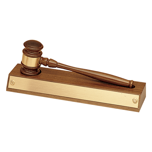 Walnut base with removable walnut gavel