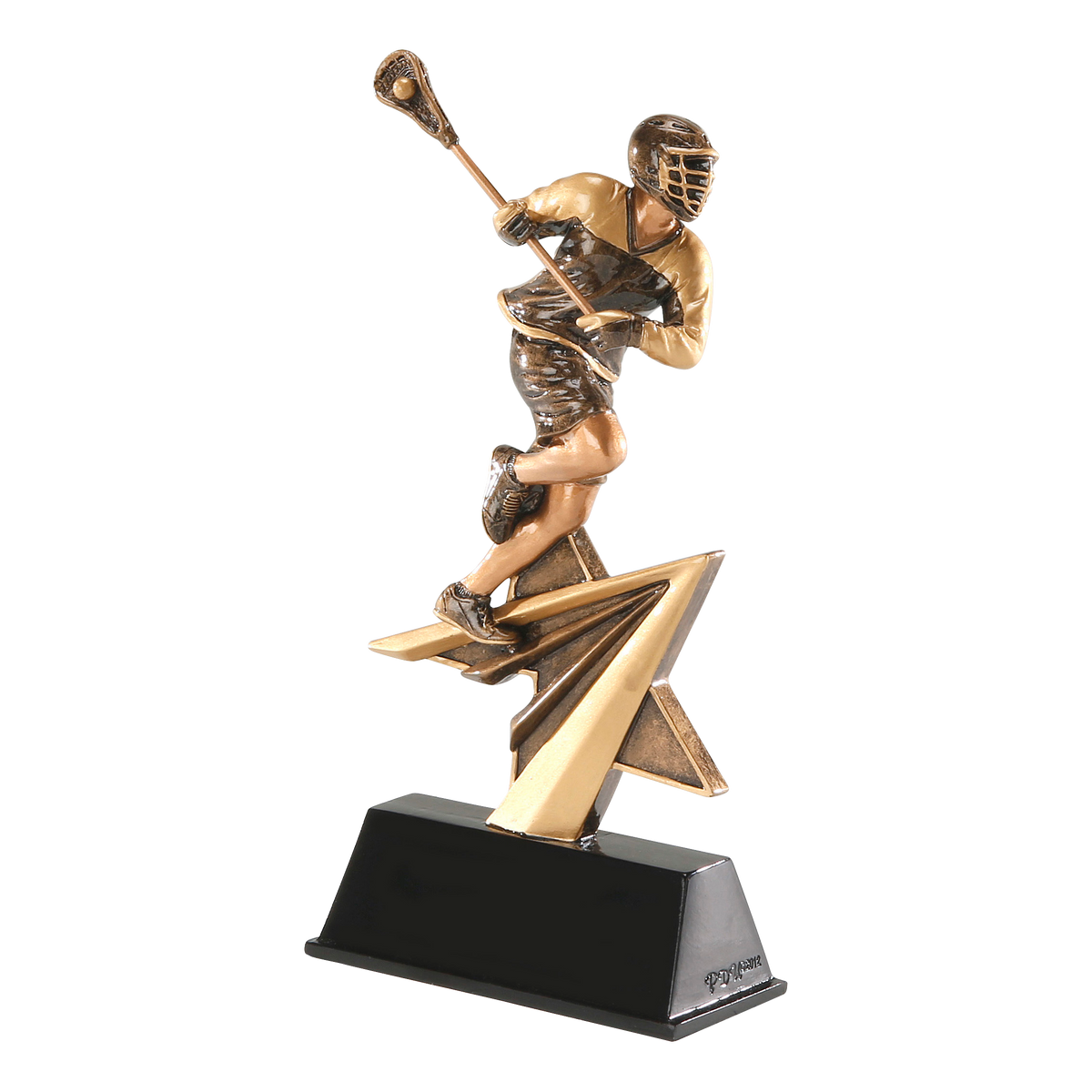 Star Power lacrosse trophy shown from an angle