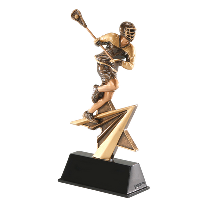 Star Power lacrosse trophy shown from an angle