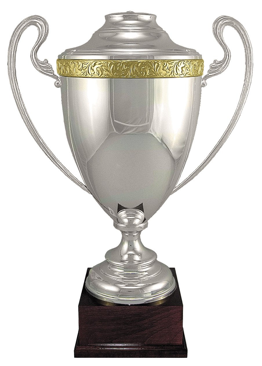 Silver Plated Italian Championship Cup with Lid – 21½"