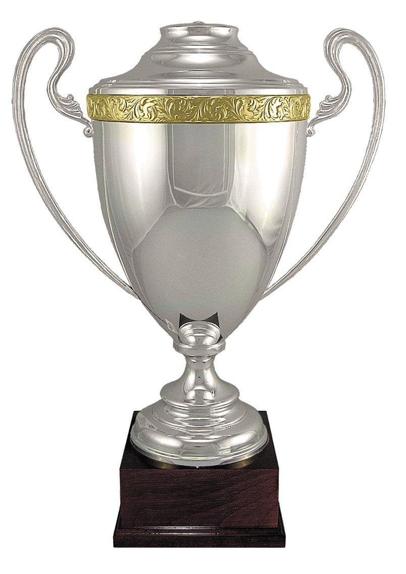 Silver Plated Italian Championship Cup with Lid – 20"