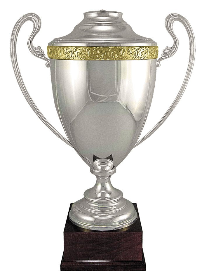 Silver Plated Italian Championship Cup with Lid – 18½"