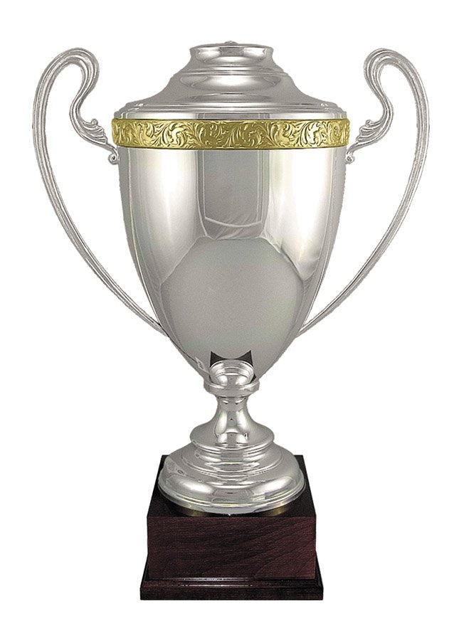 Silver Plated Italian Championship Cup with Lid – 17"