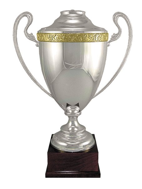 Silver Plated Italian Championship Cup with Lid – 14½"