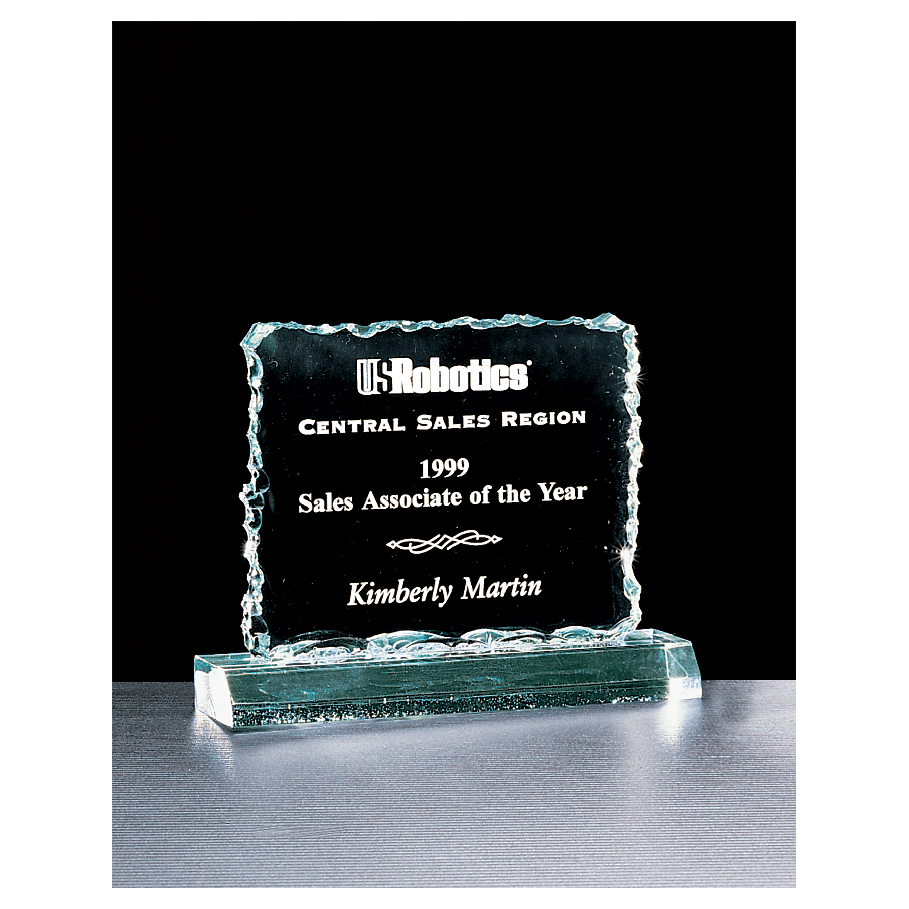 Crushed Ice Jade Acrylic Award - 5 ½" x 5 ¼"
