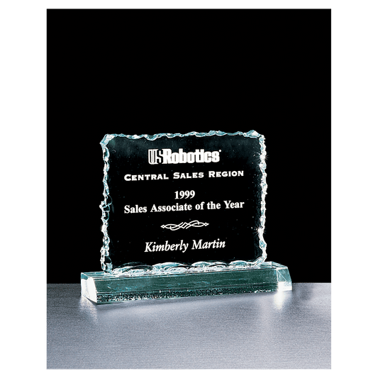 Crushed Ice Jade Acrylic Award - 5 ½" x 5 ¼"