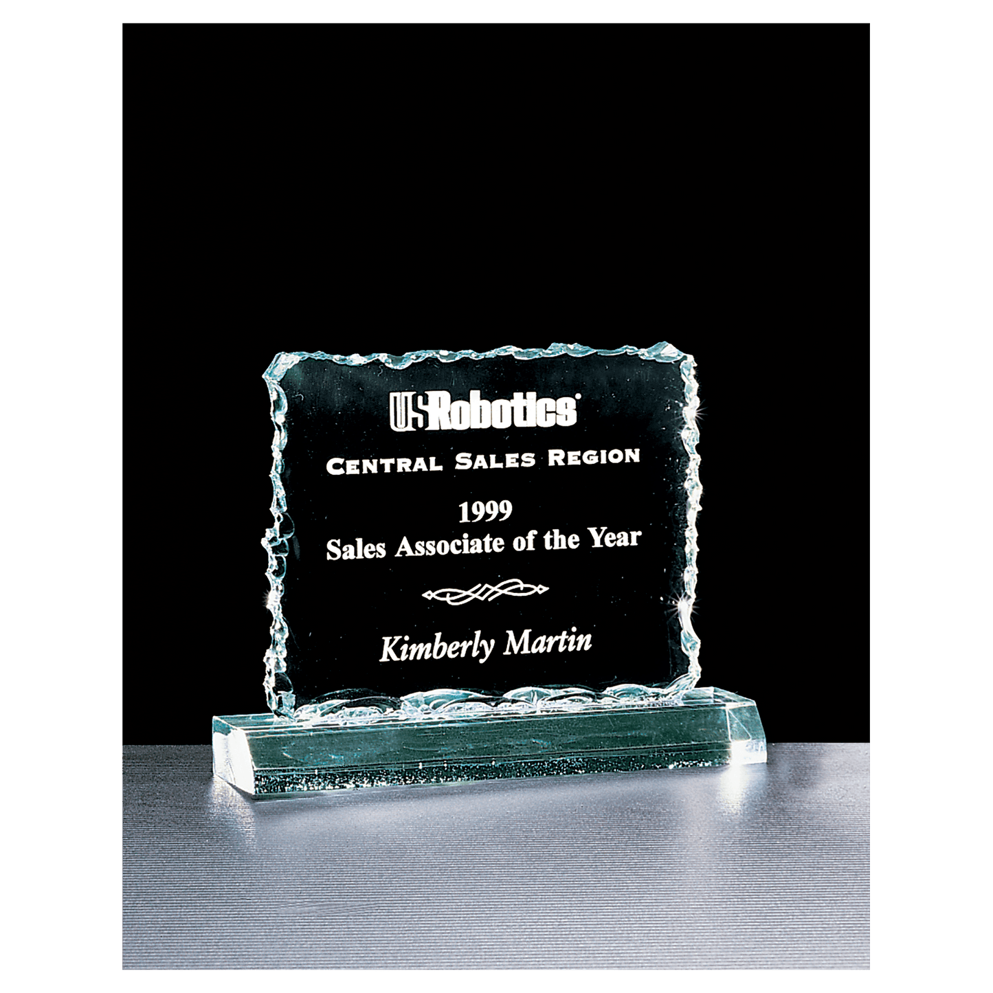 Crushed Ice Jade Acrylic Award - 7 ½" x 6 ¼"