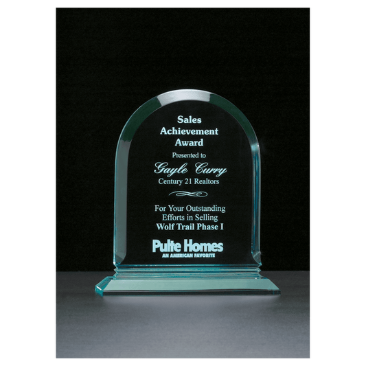 Arch Series Jade Acrylic Award - 6 ½" x 7 ¾"