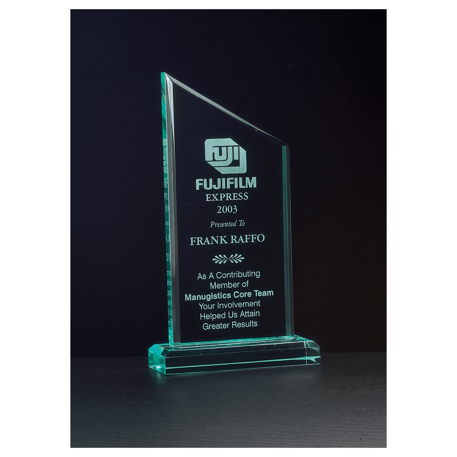 Zenith Series Jade Acrylic Award - 4 ¾" x 6 ¾"