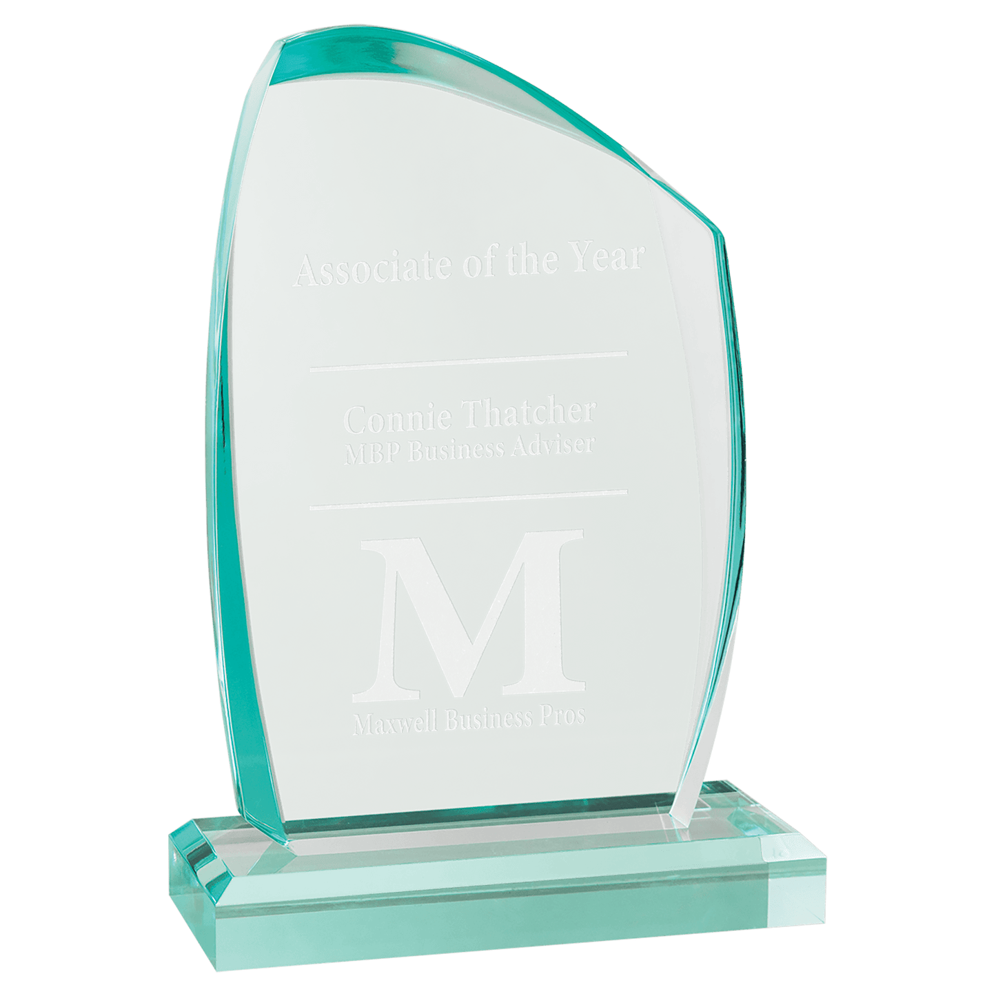 Tidal Series Jade Acrylic Award – Compact - 4 ¼" x 7 ¼"