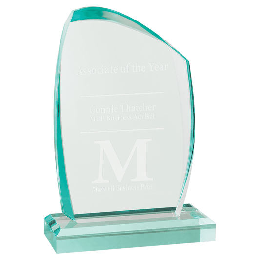 Tidal Series Jade Acrylic Award – Compact - 4 ¼" x 7 ¼"