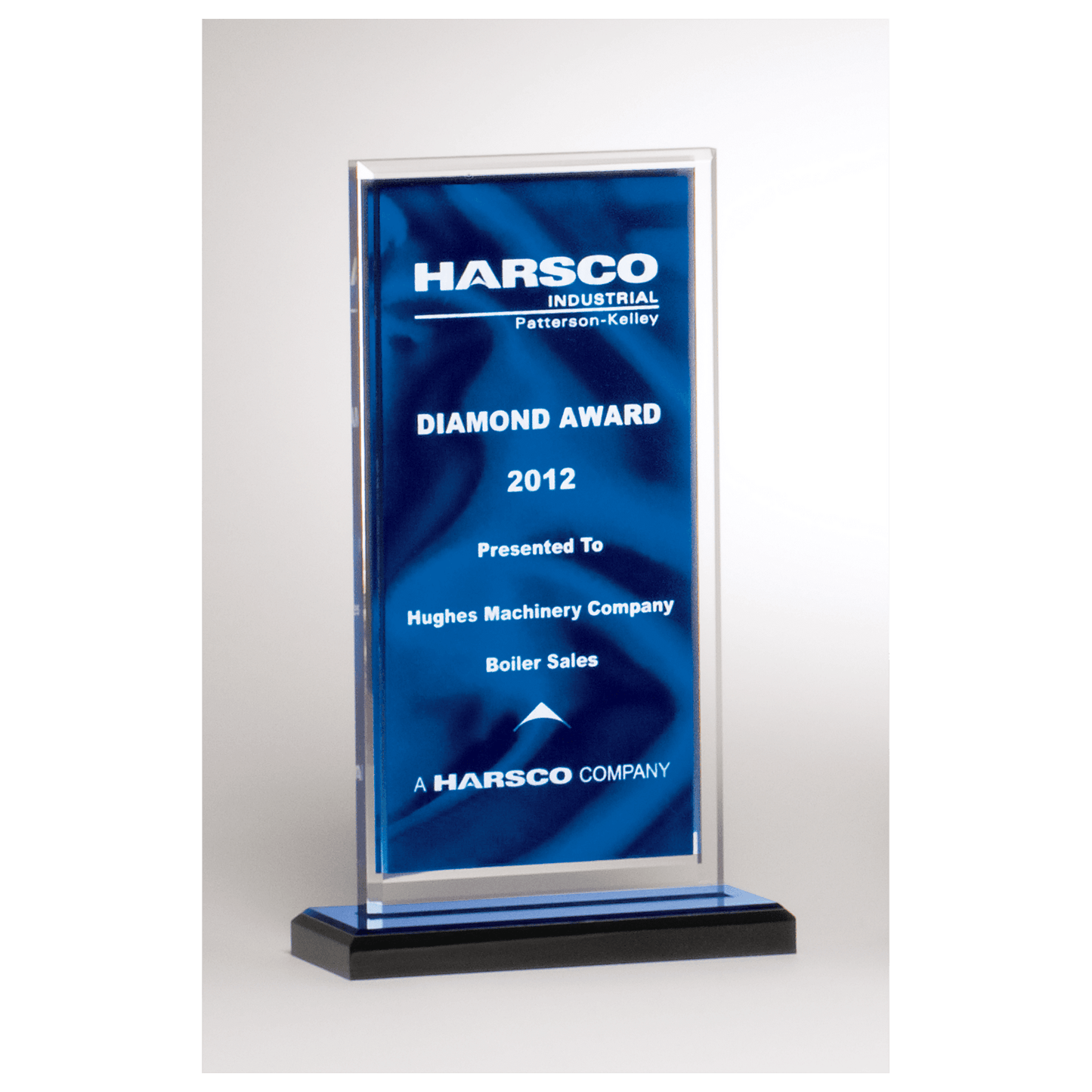 Dark Blue Draped Satin Acrylic Award - 5" x 8 ½"