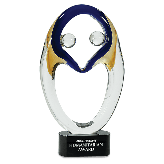 13 3/4" Together Art Glass, hand-blown glass award