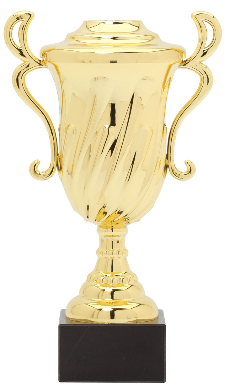Gold Swirl Cup Trophy with Lid – 12¼"