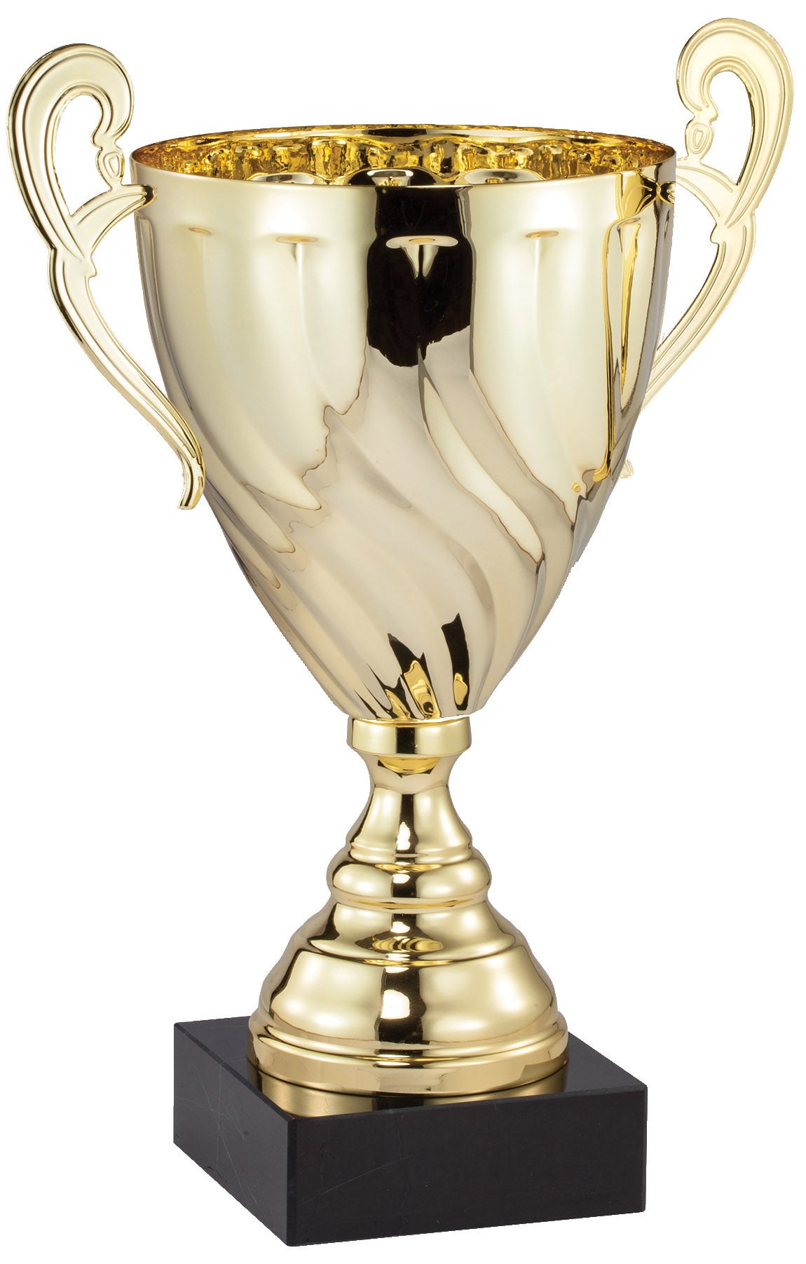 Twist Cup Trophy on Marble – Gold / 15"