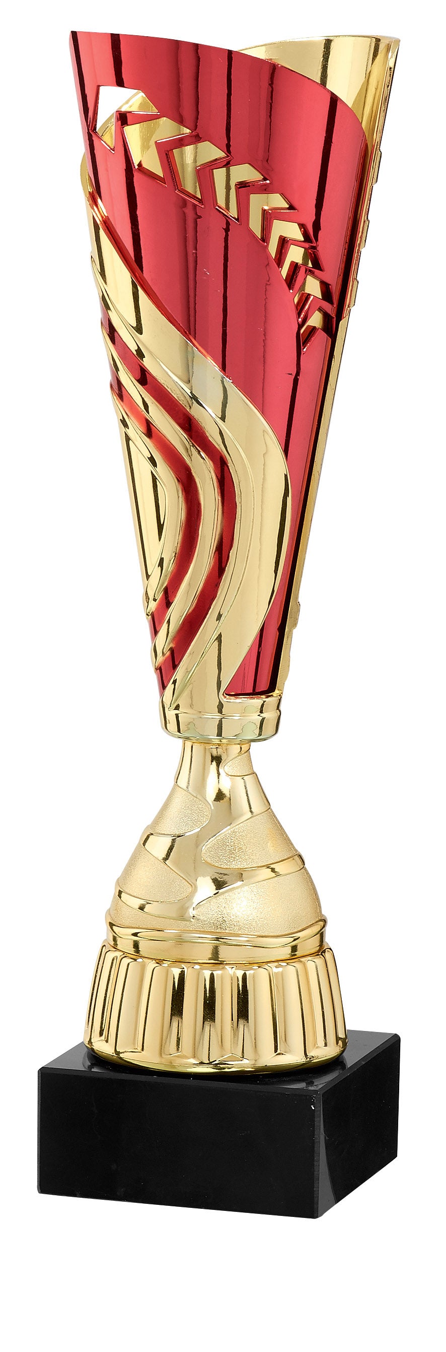 Red Chevron Cone Cup Trophy – 12¼"