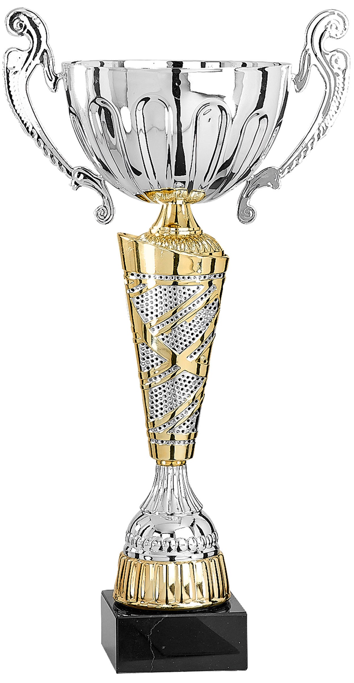 Silver Bowl Cup with Gold Column – 14½"