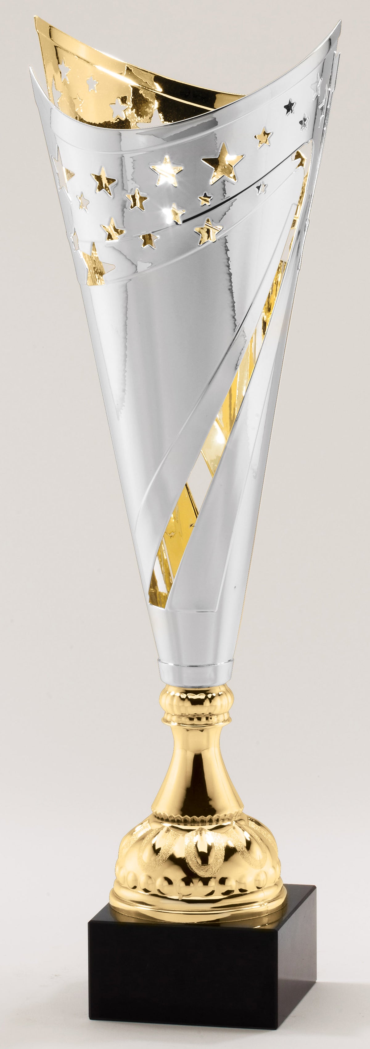Star Burst Cone Cup Trophy – Silver & Gold