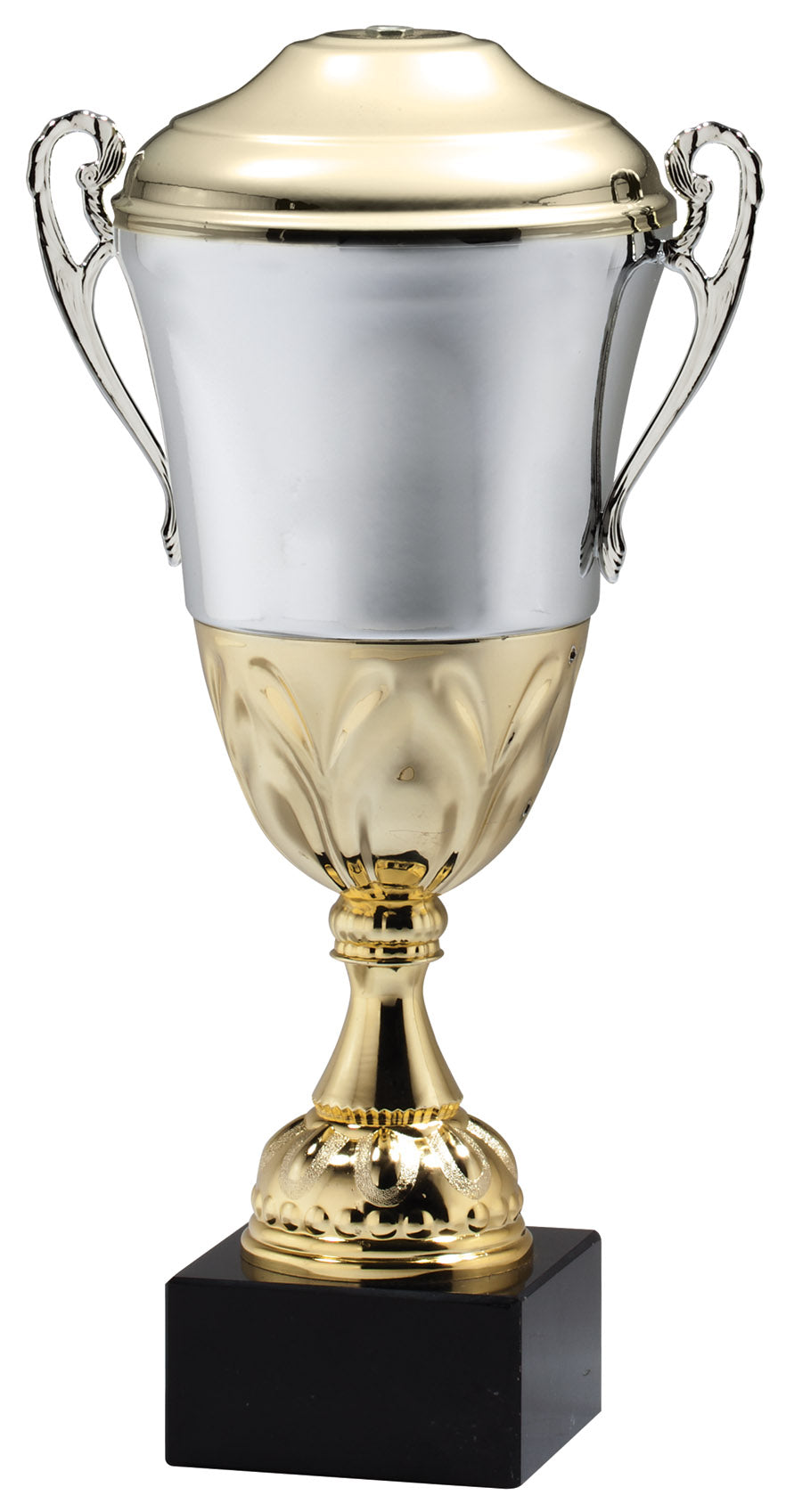 Silver & Gold Cup Trophy with Lid – engravable award
