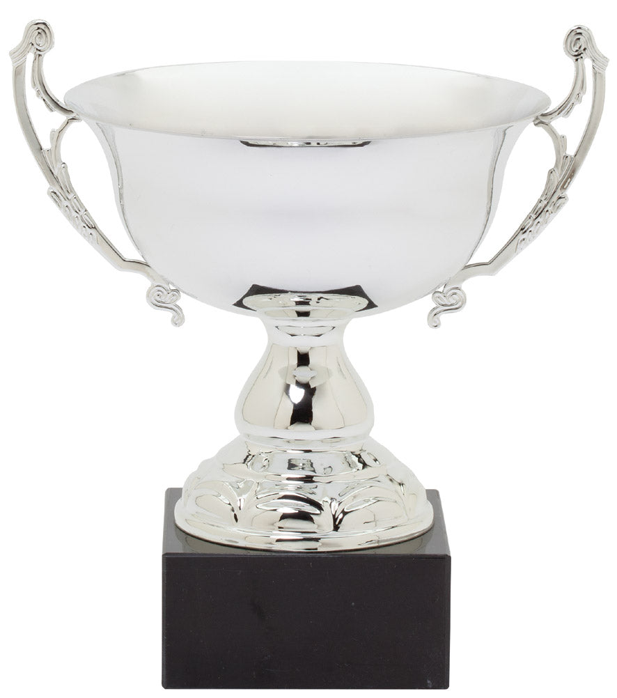 Silver Bowl Cup Trophy on Marble – 11½"