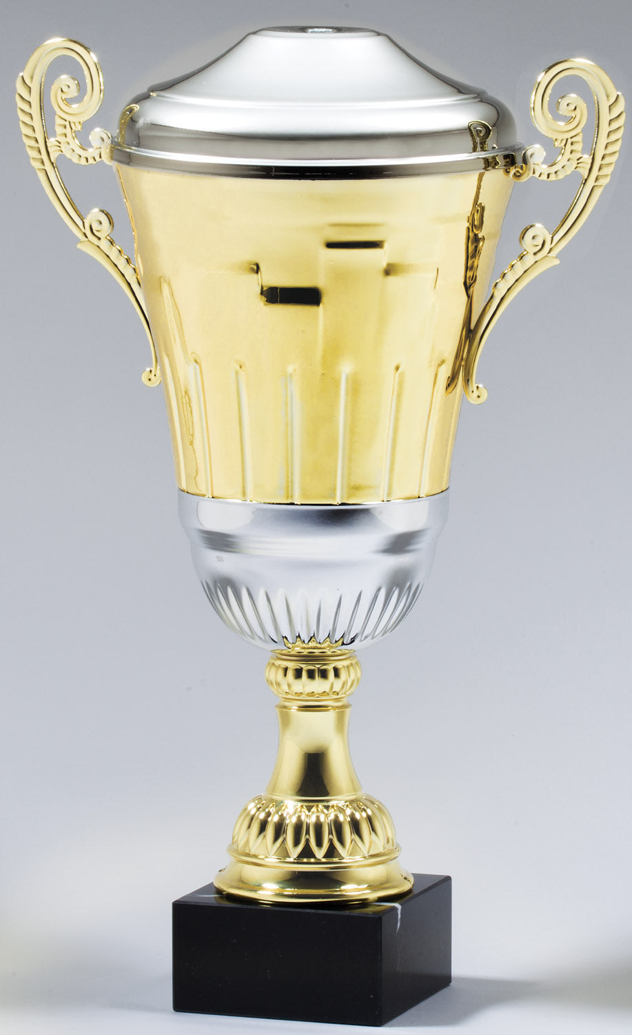 Gold Cup Trophy with Silver Lid – engravable award