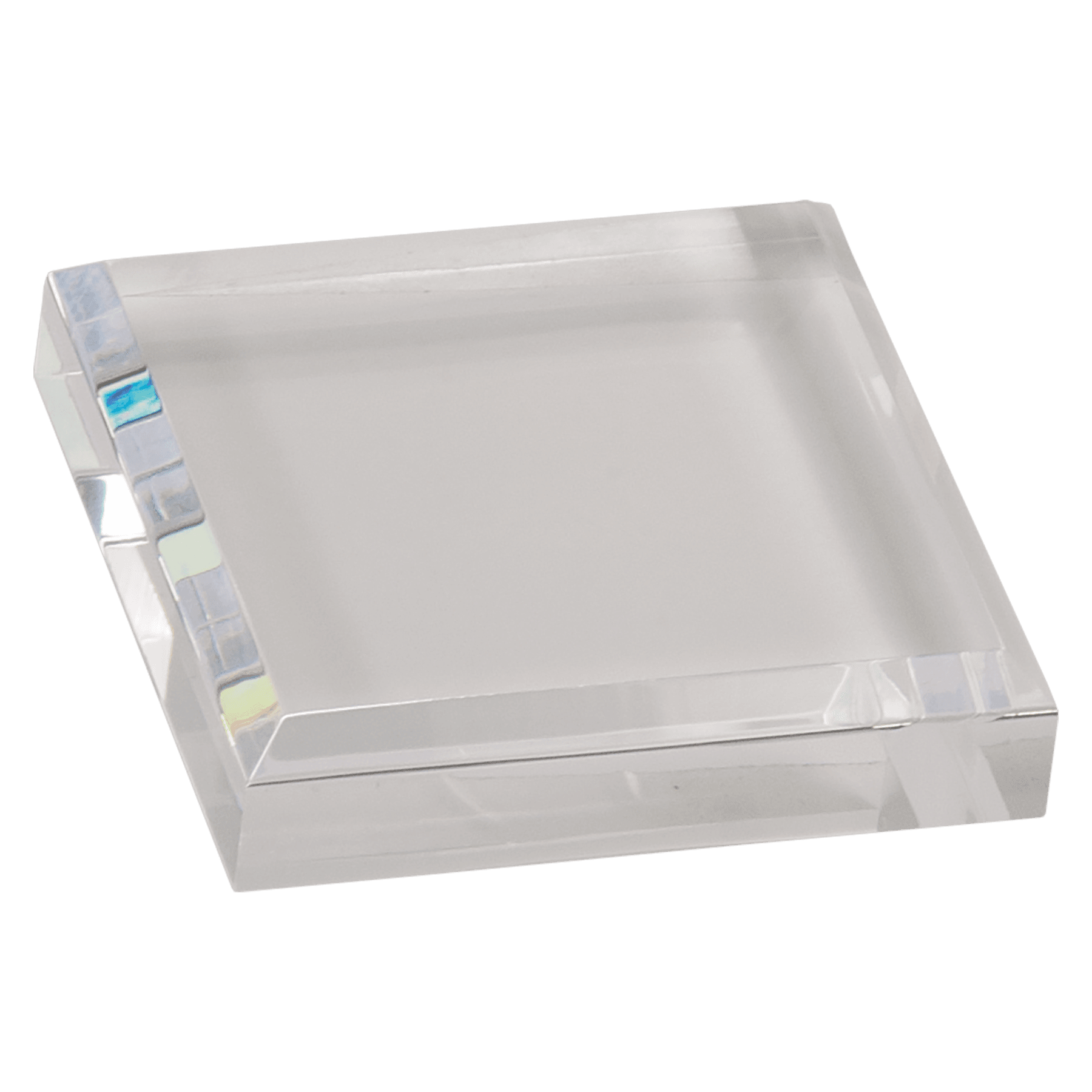 Clear 3" x 3" Acrylic Paperweight