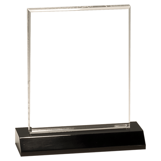 Small Clear Acrylic Square with Clear Acrylic Base
