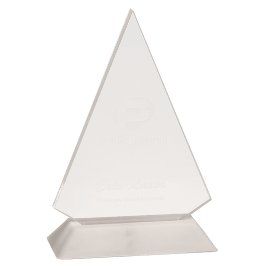 Clear Small Triangle Acrylic with Base
