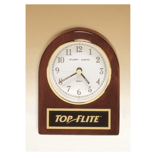Rosewood piano finish desk clock