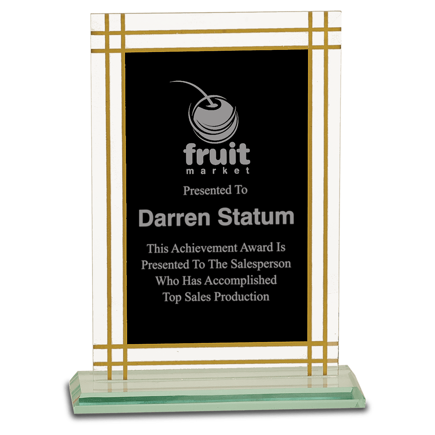 7 1/2" Contemporary Glass Full Border Award