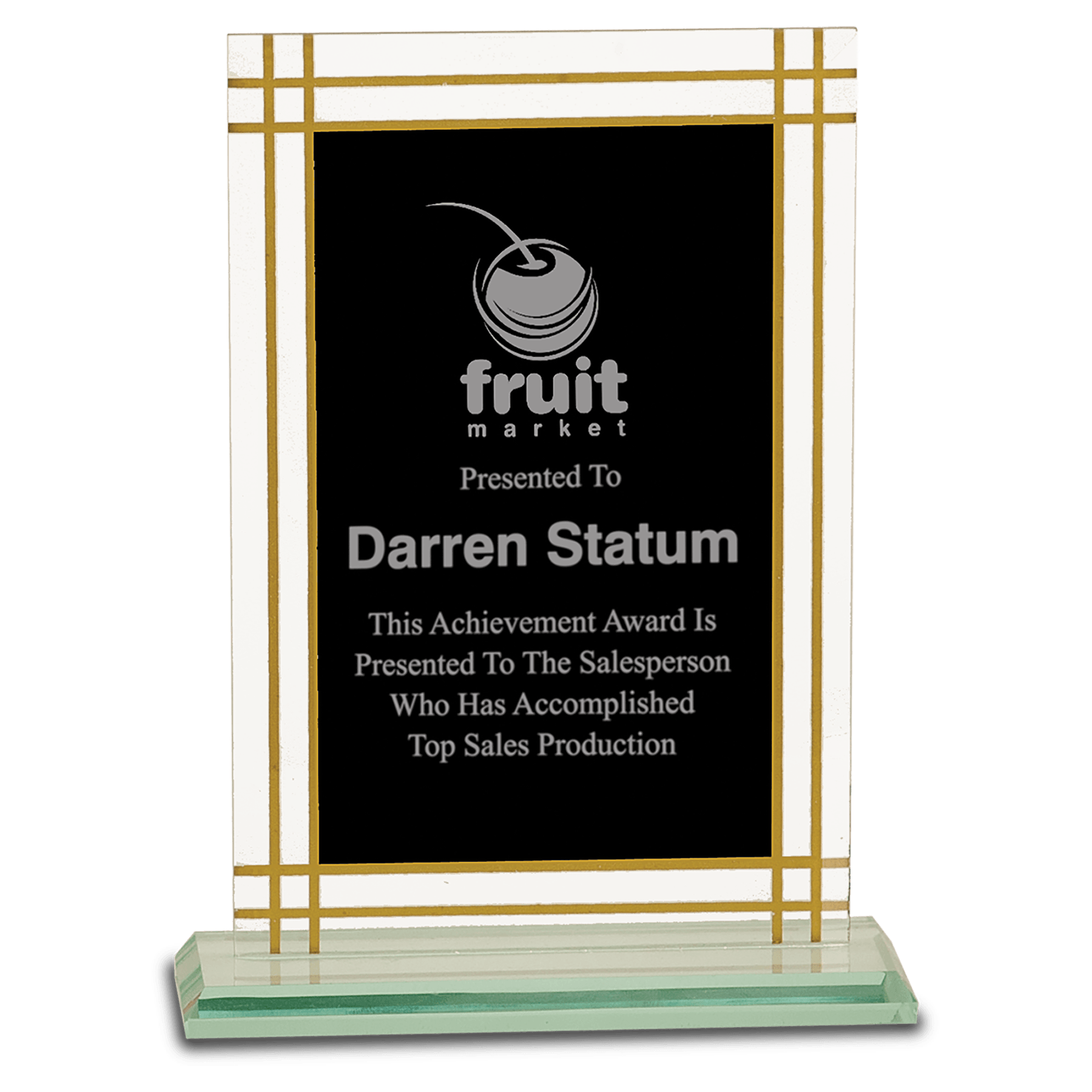 7 1/2" Contemporary Glass Full Border Award