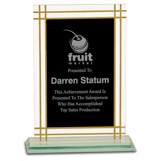 7 1/2" Contemporary Glass Full Border Award