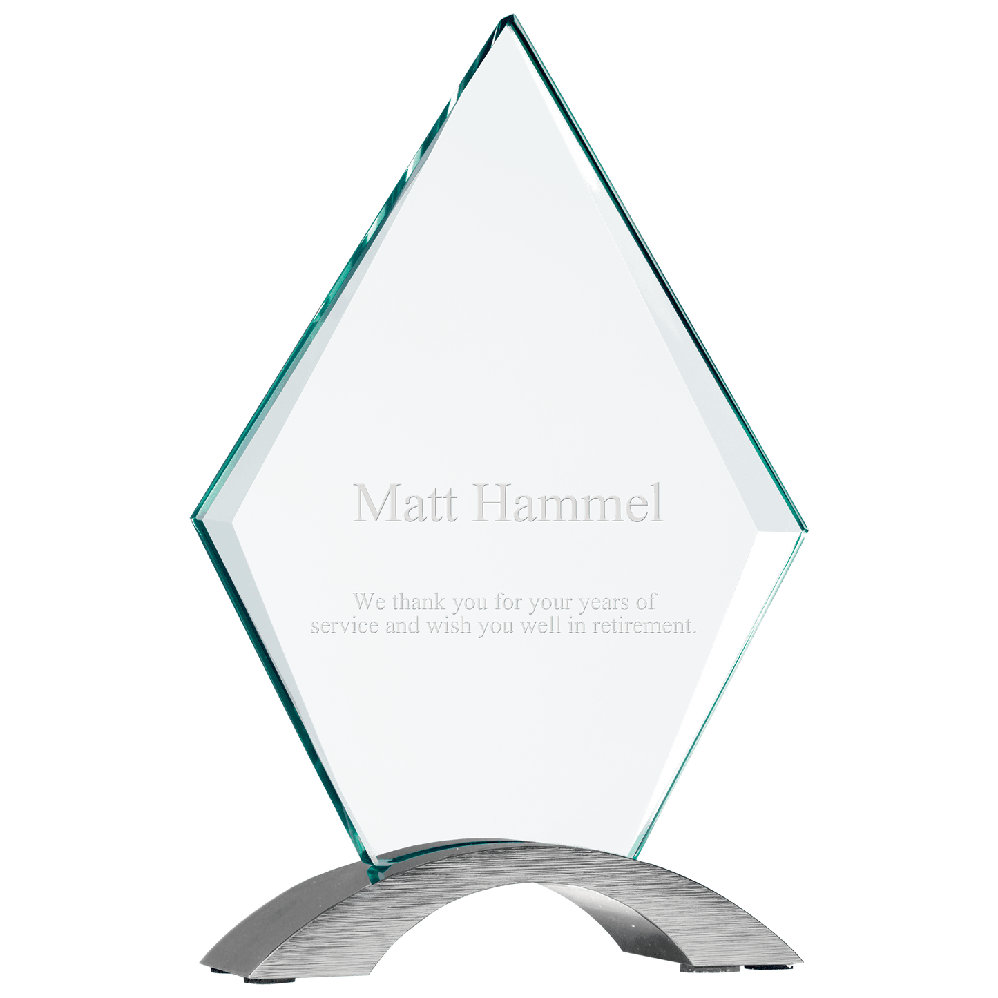 7 1/4" Diamond Cosmic Glass on Silver Base