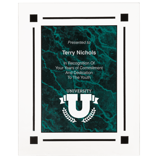 Green 8" x 10" Marble Acrylic Plaq